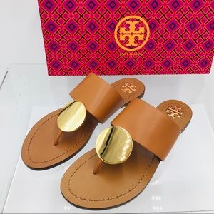 Tory Burch Patos Disk Women’s Sandal Tan / Gold